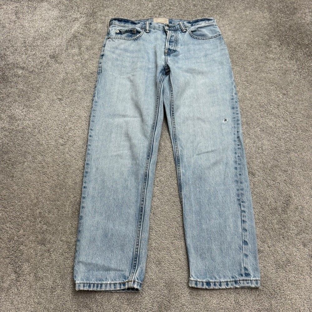 Everlane The O-S Boyfriend Button Fly Denim Jeans Womens 26 Light Wash High Rise